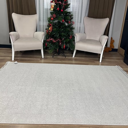 Hoom Rugs Vega S5486A Krem Hav Toz Vermez Hasır Dokuma Modern Makine Halısı