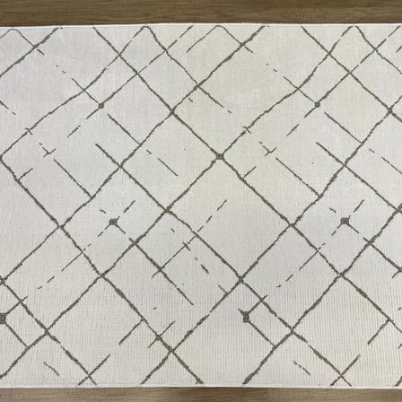 Hoom Rugs Terrace 8207 Beyaz Hav Toz Vermez Dekoratif Kilim