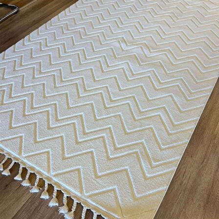 İpek Mekik Halı Lux 11703 White Modern İskandinav Halı