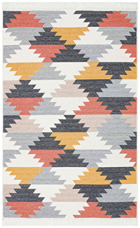 Hoom Rugs Samos SMS 20 Multy Yıkanabilir Çift Taraflı Pamuk Kilim