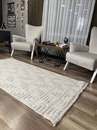 Hoom Rugs Prag 9213 Krem Modern Makine Halısı