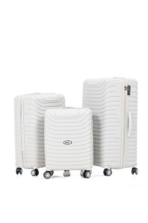 Keo-Plus Kemik 3 lü Set Silikon Kırılmaz PP Valiz