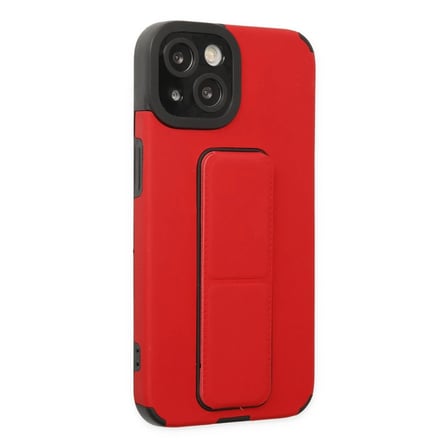 Apple iPhone 14 Plus Kılıf Mega Standlı Silikon - Kırmızı