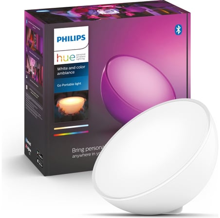  Philips Hue GO V2 Taşınabilir Akıllı Led Masa Lambası, Bluetooth Özellikli, Beyaz ve Renkli