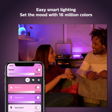  Philips Hue GO V2 Taşınabilir Akıllı Led Masa Lambası, Bluetooth Özellikli, Beyaz ve Renkli