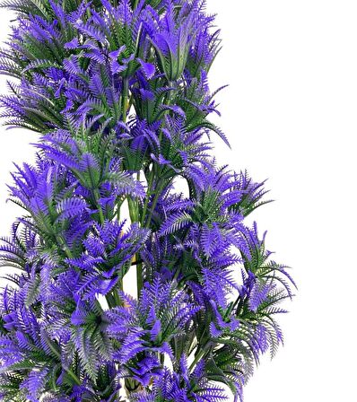 Yapay Çiçek Siyah Saksıda Mor Sıkas Ağacı 55cm