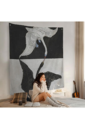 Group ix Suw the Swan No 1-1915 by Hilma Af Klint Duvar Örtüsü-8323