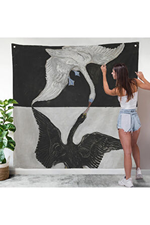 Group ix Suw the Swan No 1-1915 by Hilma Af Klint Duvar Örtüsü-8323