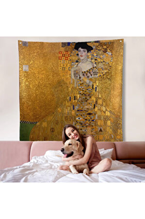 Gustav Klimt Adele Bloch'un Altın Kadın Duvar Örtüsü-8324