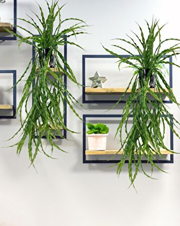 Yapay Çiçek Saksıda Sarkan Yeşil Kıvrımlı Saz 90cm