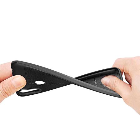 Gpack Huawei Y6 2019 Kılıf Niss Silikon Deri GörünümlüNano Glass