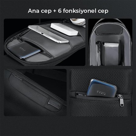 Mark Ryden ODYSSEY MİNİ ek Kol Omuz Çantası iPad Tablet Uyumlu Şarj Kiti MR7116_07 GRİ
