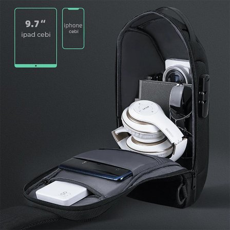 Mark Ryden ODYSSEY MİNİ ek Kol Omuz Çantası iPad Tablet Uyumlu Şarj Kiti MR7116_07 GRİ