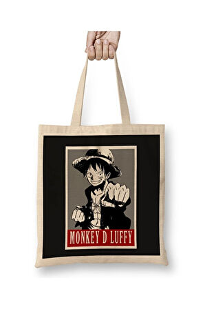 One Piece Monkey D Luffy Bez Çanta Uzun Saplı Alışveriş Çantası Plaj Çantası