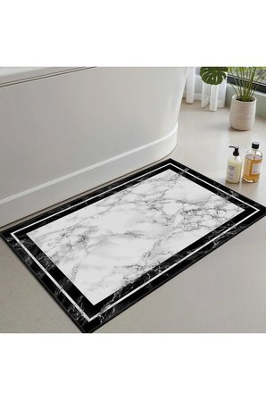 Banyo Paspası, Yumuşak Banyo Halısı, Kaymaz Dot Tabanlı, Yıkanabilir - 60x100