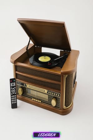 Nostaljik JOT402AM DÖNENCE Pikap Ahşap 2X5W Stereo Spk MP3 Çalar USB-Radyo-CD-Kaset BT Müzik Çalarlı