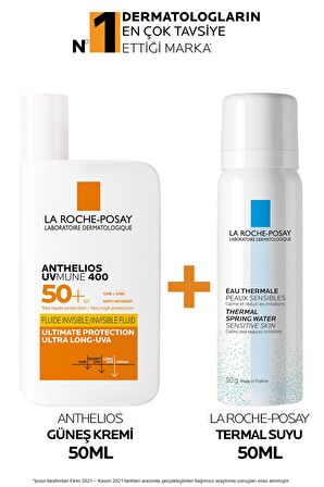 La Roche-posay Güneş Bakım Seti:anthelios Uvmune Yüz Güneş Kremi 50ml&termal Su 50ml