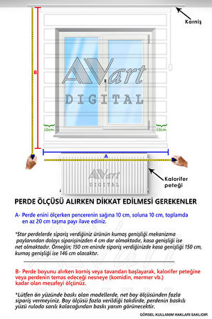 Renkli Gökkuşağı Ve Yıldızlar Baskılı Çocuk Odası Perdesi - Dijital Baskılı Zebra Stor Perde