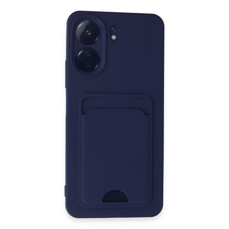Xiaomi Redmi 13C Kılıf Kelvin Kartvizitli Silikon - Lacivert