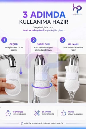 100 Adet Musluk Ucu Filtresi – Pas, Tortu, Kum ve Kir Tutucu Pratik Su Filtresi