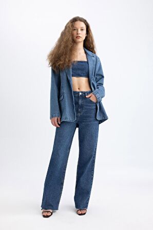 DeFacto Afra x DeFacto Oversize Fit Jean Ceket C3381AX24SMNM39