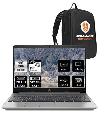 HP 250 G9 i5 1235U 20GB 512GB SSD 15.6" FHD FDOS 6Q8M5ES & PER4 ÇANTA