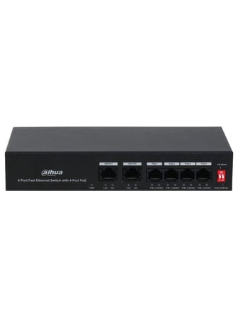 Dahua Pfs3006-4Et-36 6 Port 10-100 (4 Poe + 2Fe Uplınk Toplam 36W Poe) Switch