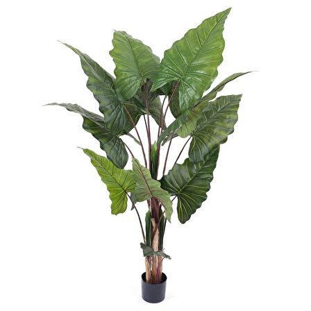 Yapay Ağaç Dev Fil Kulağı Taro Ağacı 170 cm 11 yaprak