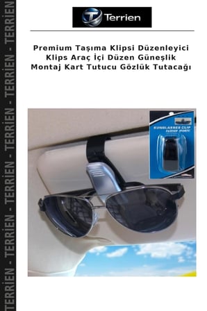 Premium Taşıma Klipsi Düzenleyici Klips Araç İçi Düzen Güneşlik Montaj Kart Tutucu Gözlük Tutacağı