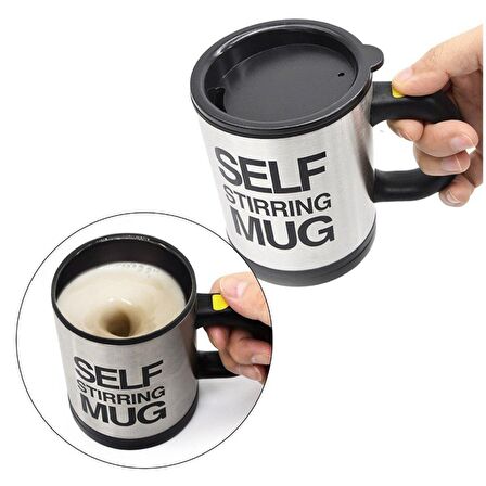 Kendi Kendini Karıştıran Kupa Mikser Kupa Termos Bardak Self Stirring Mug 