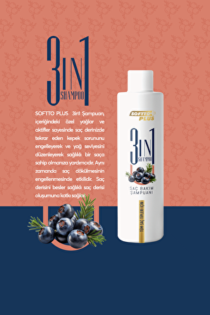 Softto Plus 3 in 1 Saç Bakım Şampuanı 250 ml