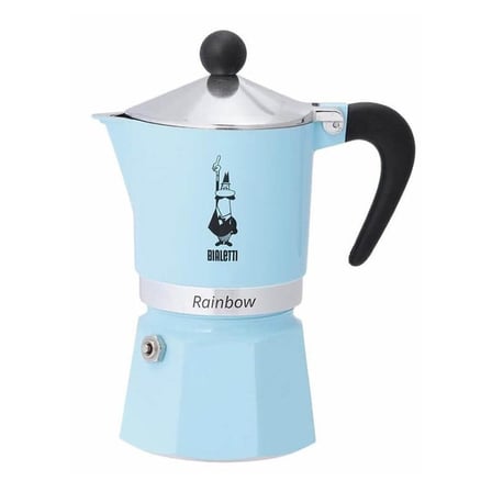Bialetti Rainbow Moka Pot 1 Cup Açık Mavi