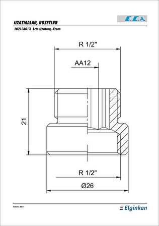 E.C.A Uzatmalar 1 Cm 102134013