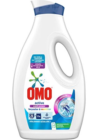 Omo Active Beyazlar - Renkliler İçin Sıvı Deterjan 1690 ml 26 Yıkama 