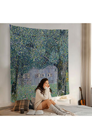 Gustav Klimt'in Avusturya'daki Çiftlik Evi Duvar Örtüsü-8343