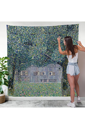 Gustav Klimt'in Avusturya'daki Çiftlik Evi Duvar Örtüsü-8343