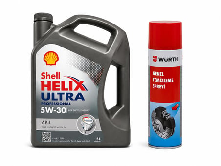 SHELL HELİX ULTRA PRO APL 5W-30 5 Litre + Würth Balata Spreyi 500 ml