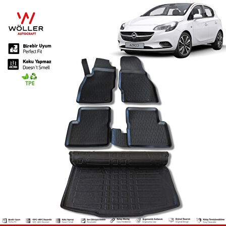 Opel Corsa E Paspas Bagaj Havuzu 2014 2019 Arası 3d Havuzlu Wöller