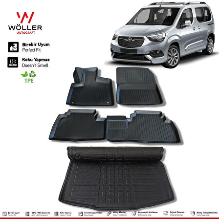 Opel Combo Paspas Bagaj Havuzu 2019 Sonrası 3d Havuzlu Wöller