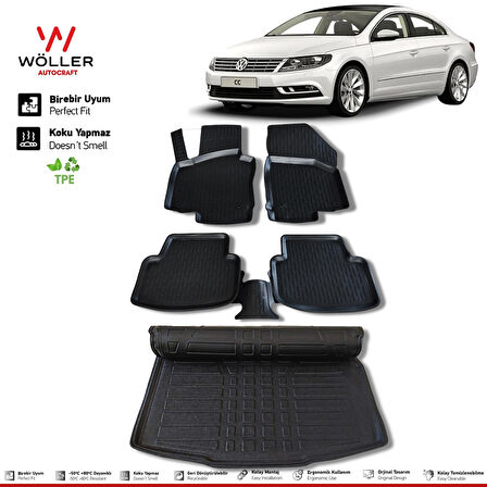Volkswagen Passat CC Paspas Bagaj Havuzu 2008 Sonrası 3d Havuzlu Wöller