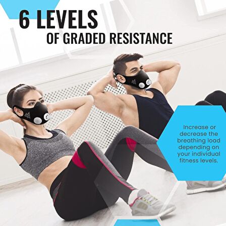 TRAININGMASK Yükseklik Eğitim Maskesi 2.0 - Fitness, Antreman - Siyah/Beyaz