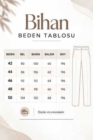 Kadın Bilek Boy Kemersiz Klasik Pantolon W27-247