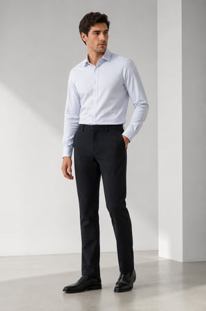 Erkek Jogger Kumaş Klasik Regular Kesim Pantolon Y26-4842-Lacivert