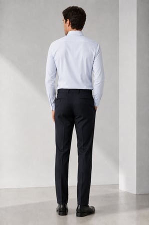 Erkek Jogger Kumaş Klasik Regular Kesim Pantolon Y26-4842-Lacivert