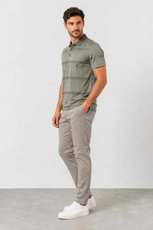 POLO YAKA CEPLİ ÇİZGİ DESEN TŞHIRT HERMAN 3049