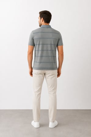POLO YAKA CEPLİ ÇİZGİ DESEN TŞHIRT HERMAN 3049