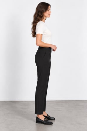 Kadın Beli Lastikli Cepli Boru Paça Pantolon W27-1578