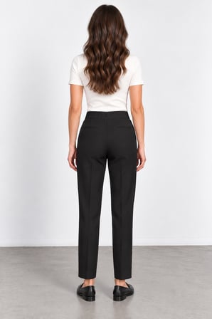 Kadın Beli Lastikli Cepli Boru Paça Pantolon W27-1578