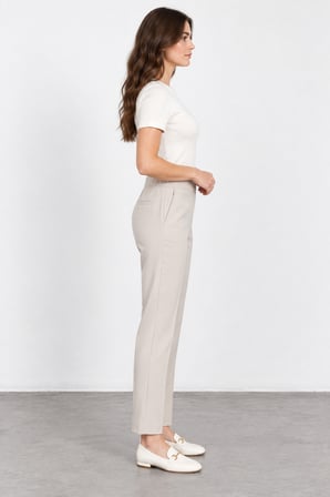 Kadın Beli Lastikli Cepli Boru Paça Pantolon W27-1578
