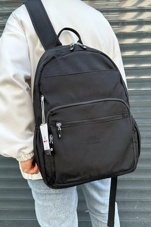 Okul Cantasi Ithal klinkir kumas Kadin Sirt Ve Okul Cantasi Siyah Just Polo JPM10037R